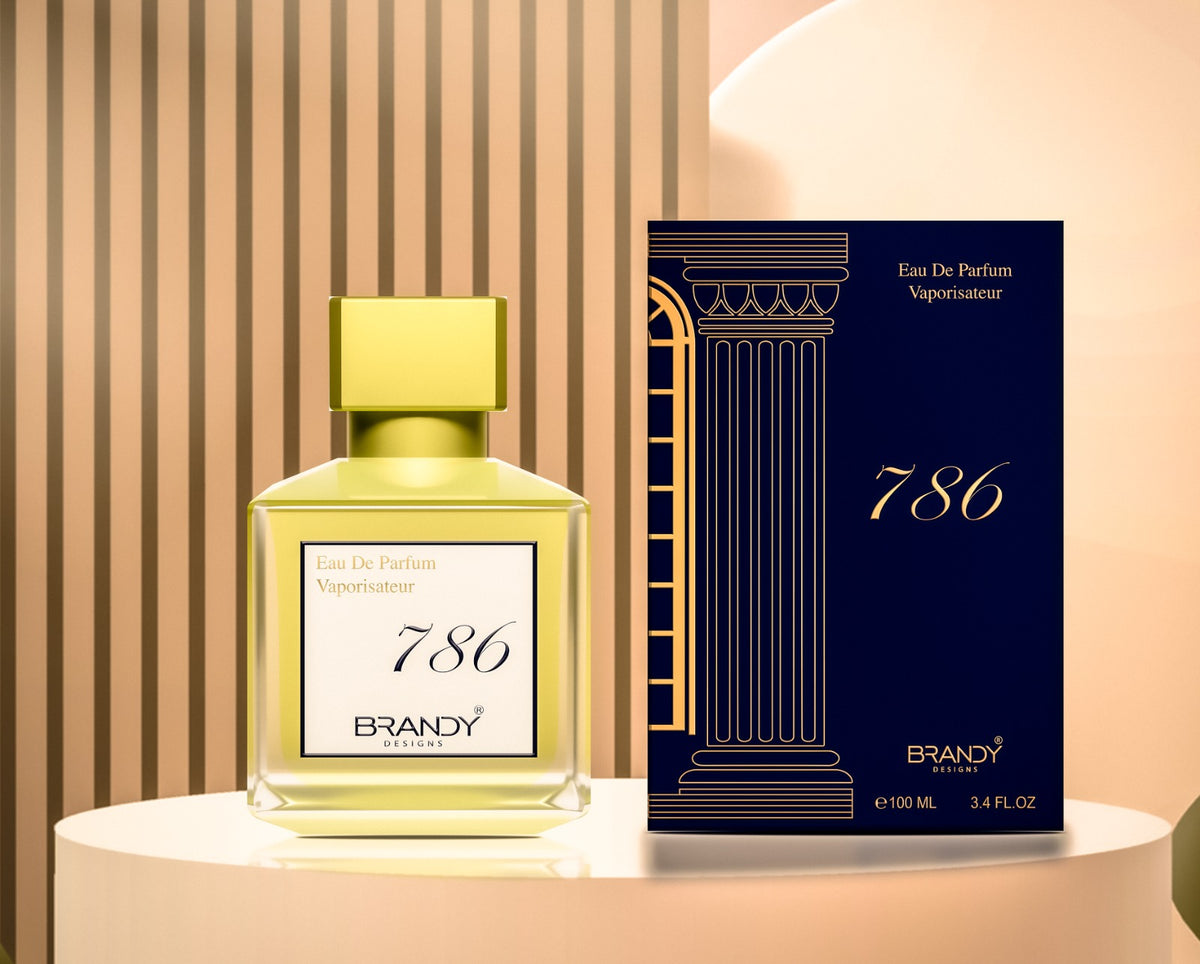 786 by Brandy Designs Eau de Parfum bottle