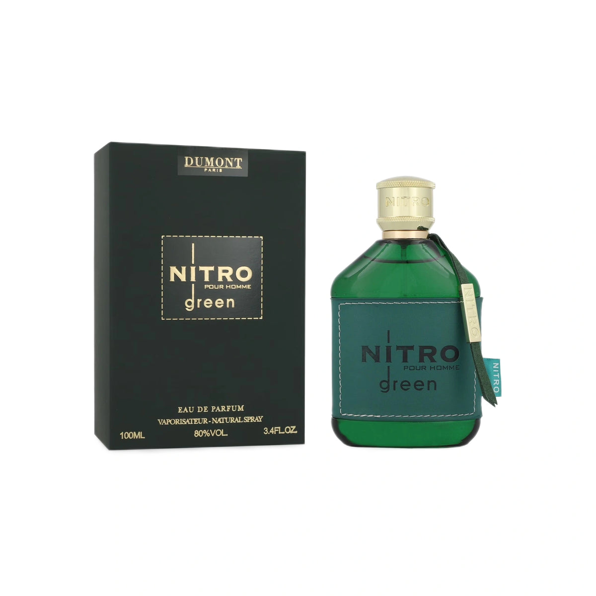 Dumont Nitro Green Hom Eau de Parfum 100ml bottle, alternate view 2