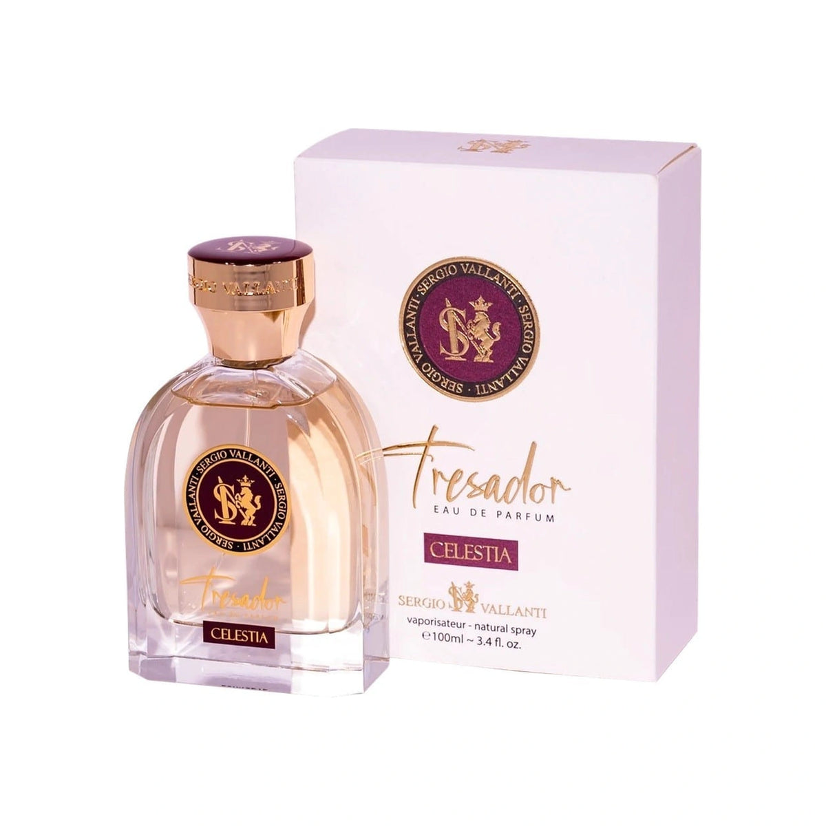 Dumont Tresador Celestia Eau de Parfum 100ml bottle, alternate view 1