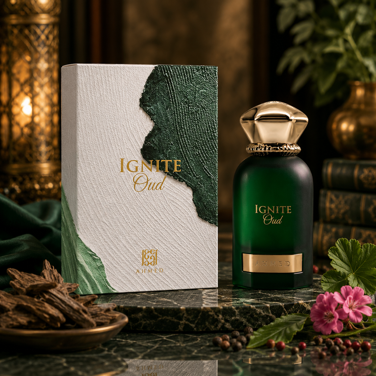 Ahmed Al Maghrabi Ignite Oud Eau de Parfum 60ml bottle, alternate view 1
