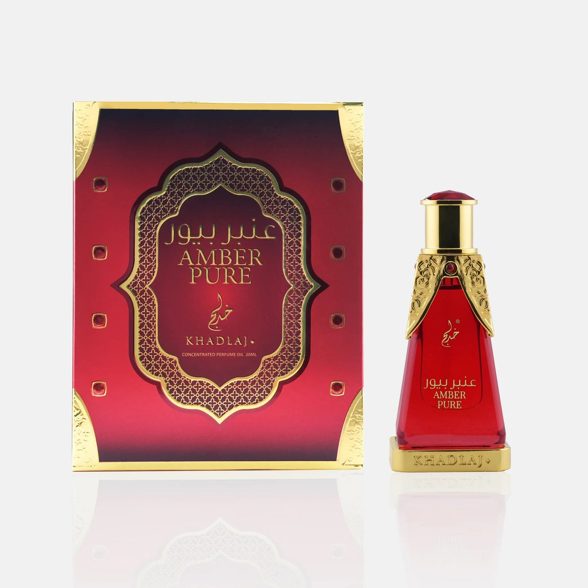 Khadlaj Amber Pure Perfume Oil 20ml bottle, alternate view 2