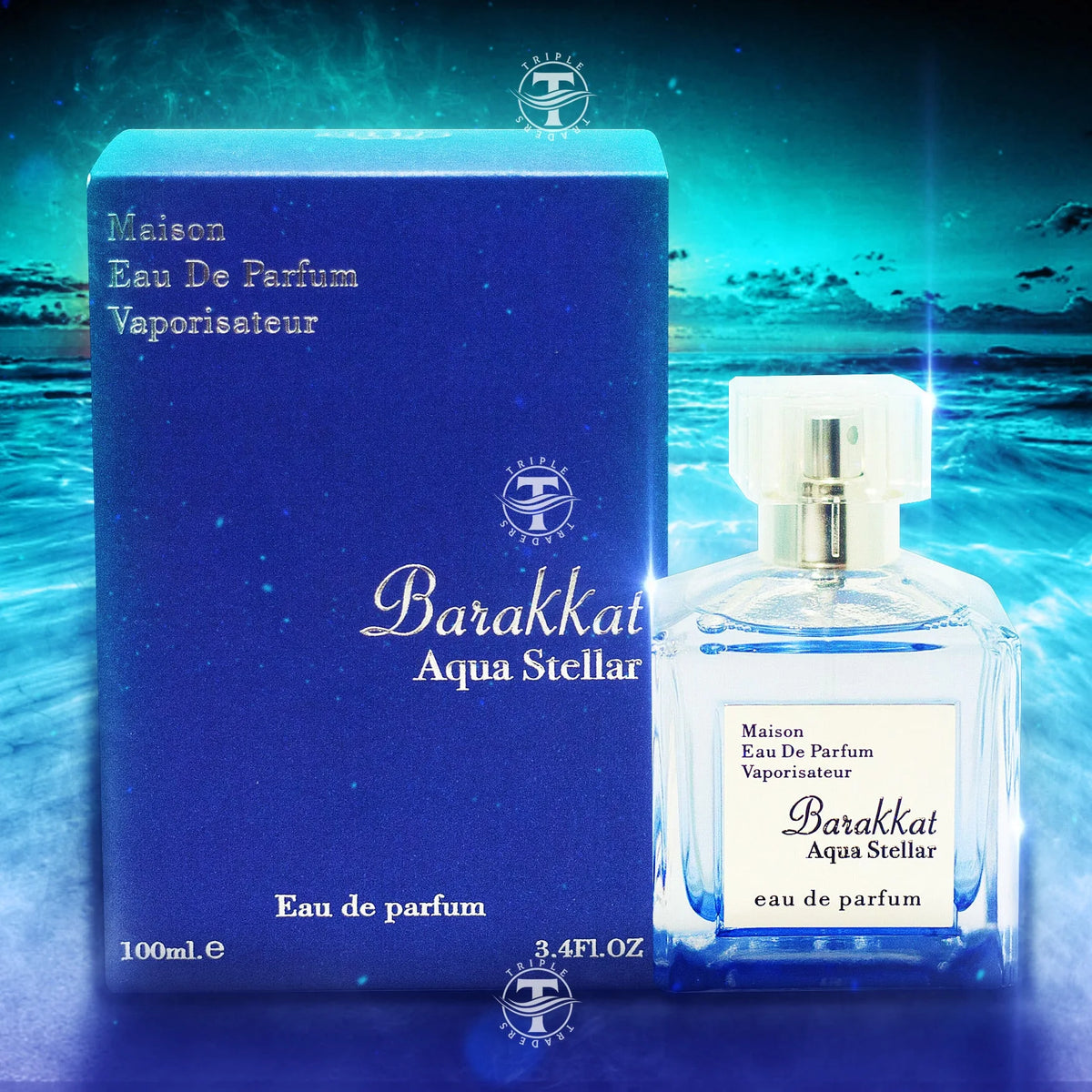Barakkat Aqua Stellar by Fragrance World Eau de Parfum 100ml bottle, alternate view 2