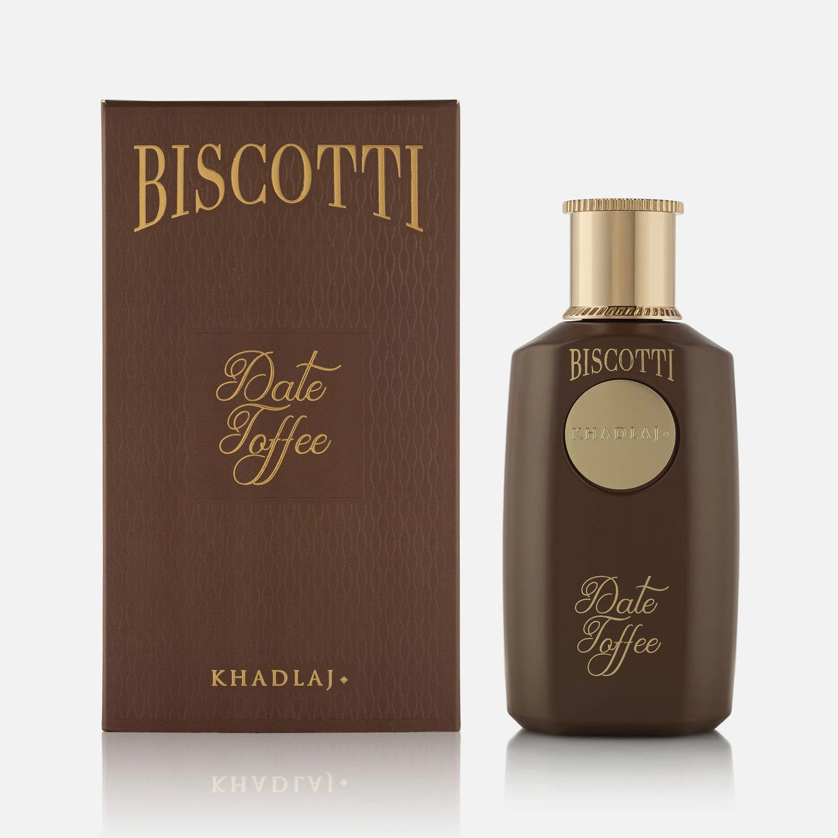 Khadlaj Biscotti Date Toffee Eau de Parfum 100ml bottle