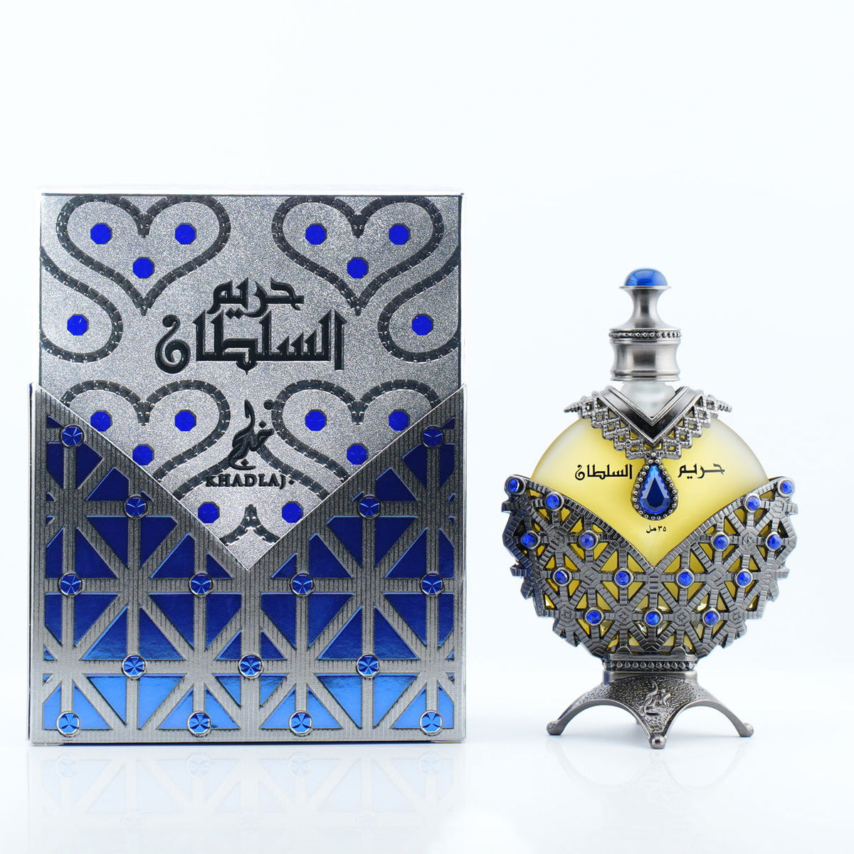 Khadlaj Hareem Al Sultan Blue Perfume Oil 35ml bottle, alternate view 2