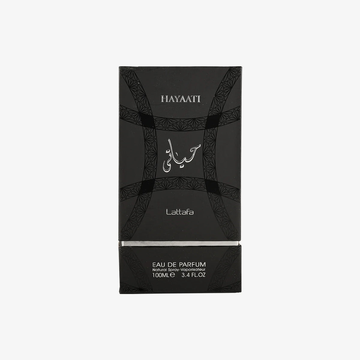 Lattafa Hayaati Black Eau de Parfum 100ml bottle, alternate view 3