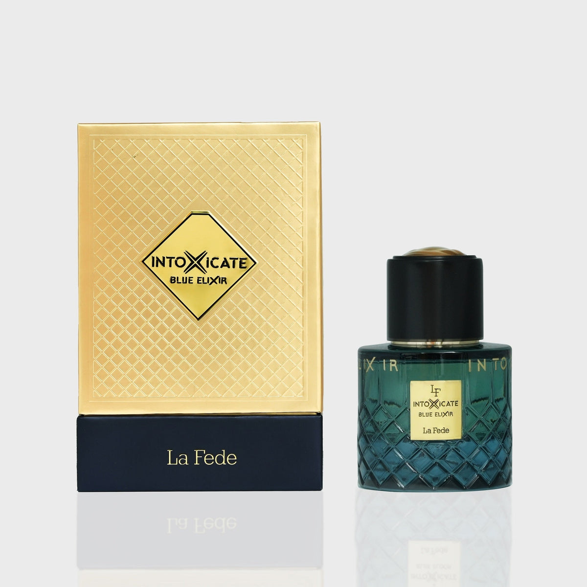 Khadlaj La Fede Intoxicate Blue Elixir Eau de Parfum 100ml bottle, alternate view 3