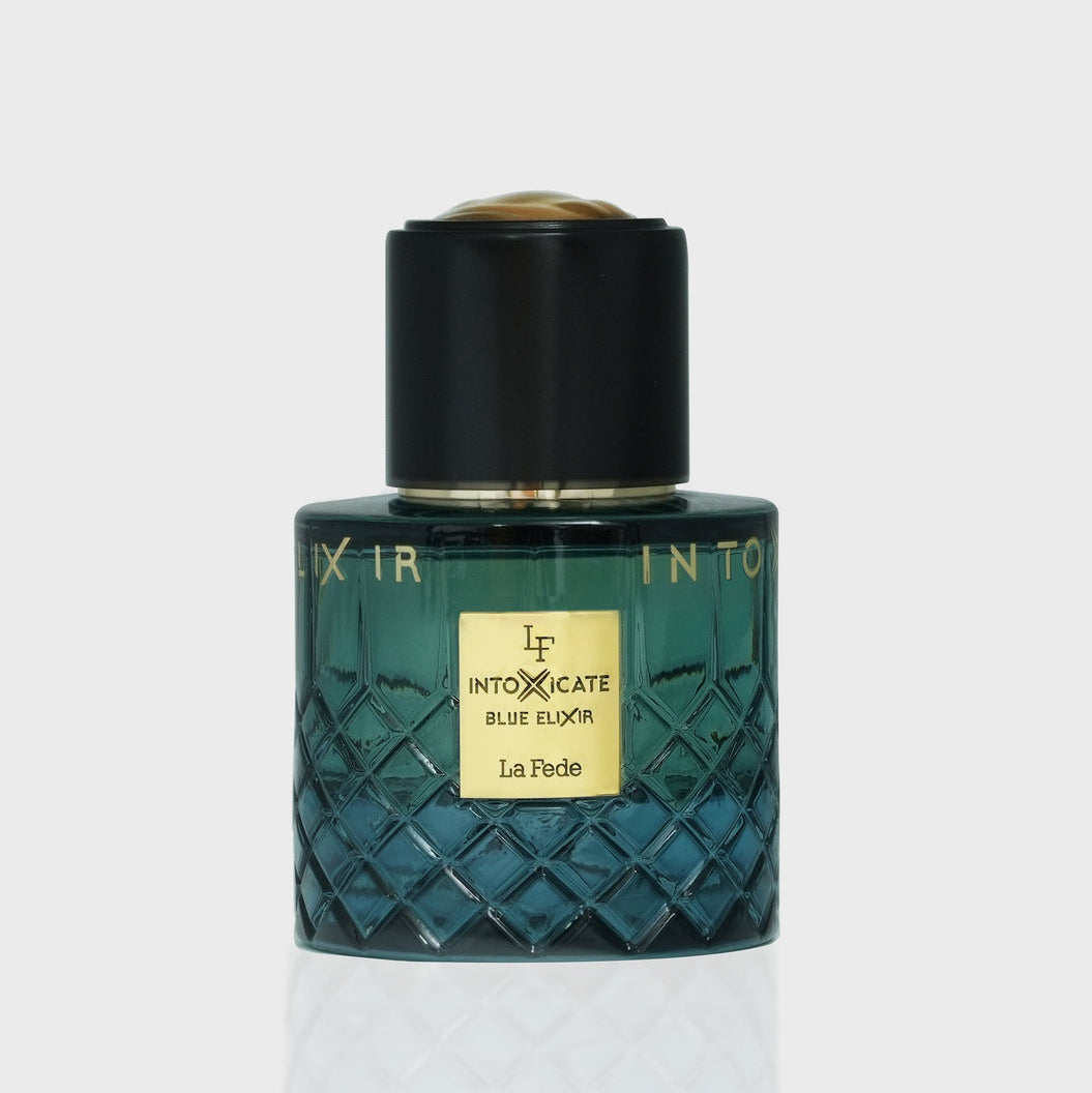 Khadlaj La Fede Intoxicate Blue Elixir Eau de Parfum 100ml bottle, alternate view 1