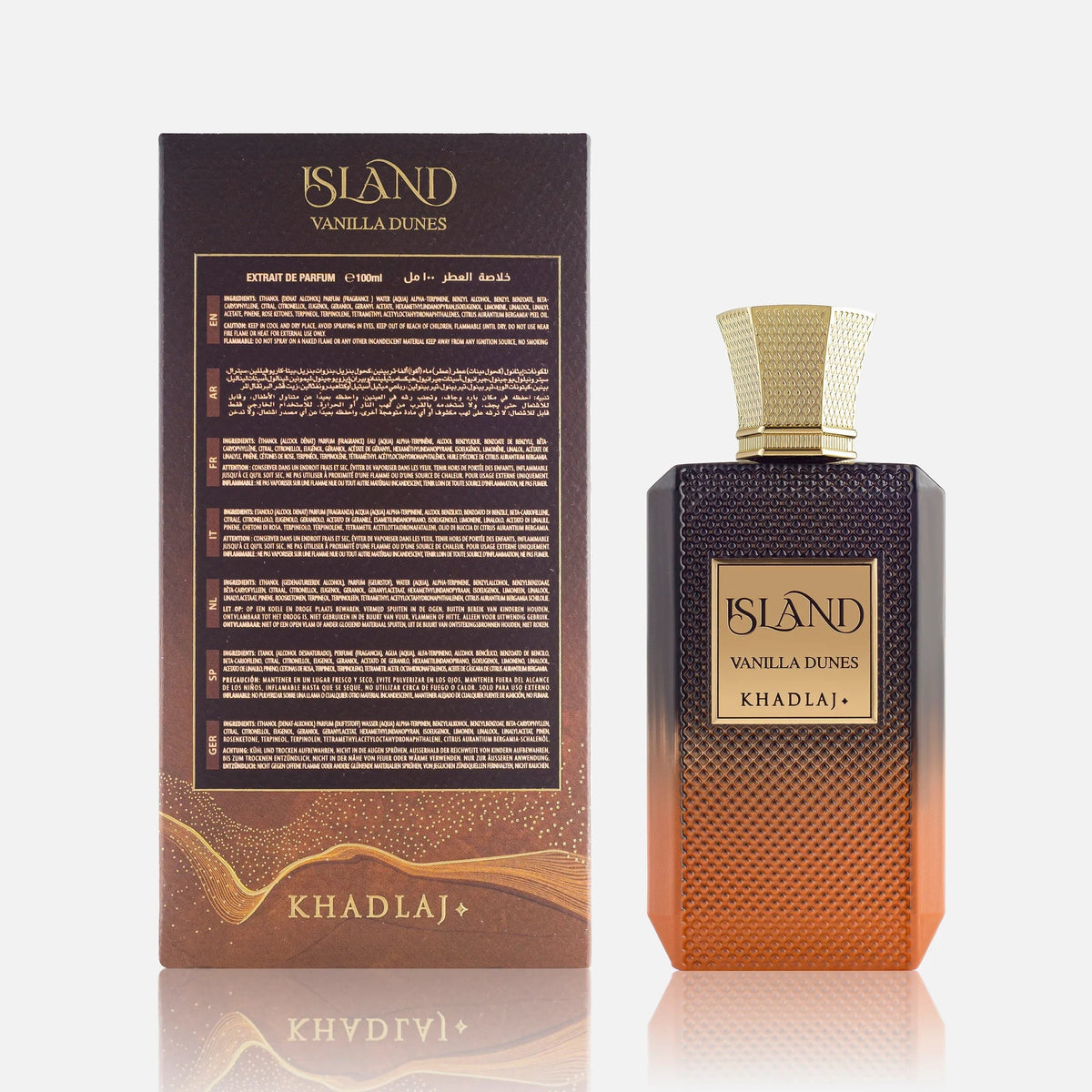 Khadlaj Island Vanilla Dunes Eau de Parfum 100ml bottle, alternate view 5