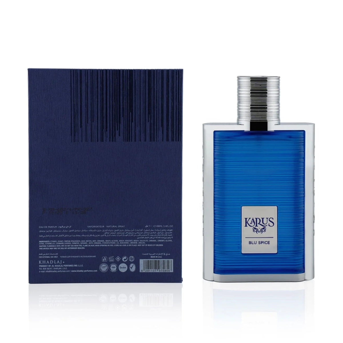 Khadlaj Karus Blu Spice Eau de Parfum 100ml bottle, alternate view 2
