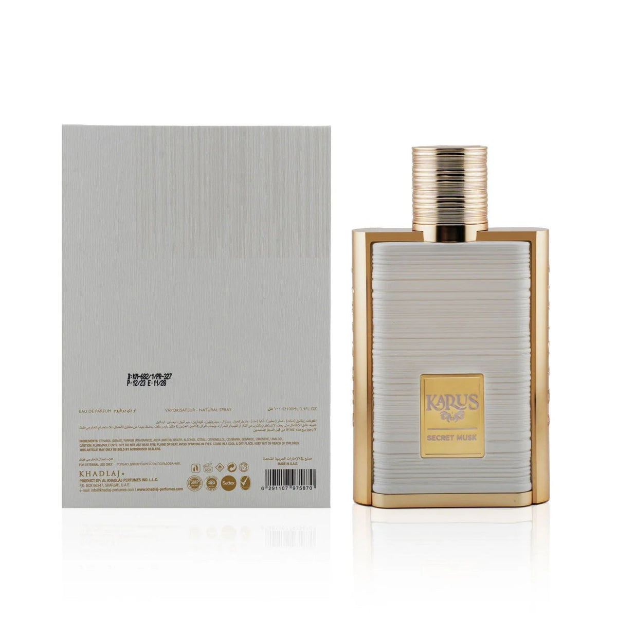 Khadlaj Karus Secret Musk Eau de Parfum 100ml bottle, alternate view 2