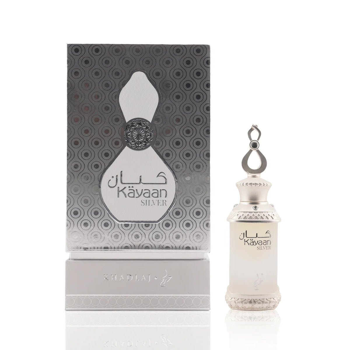 Khadlaj Kayaan Silver Perfume Oil 20ml bottle