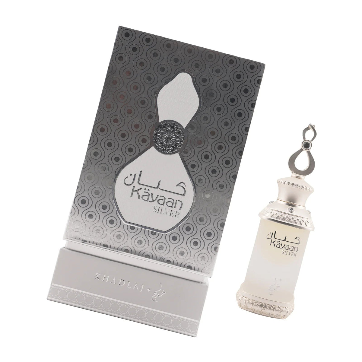 Khadlaj Kayaan Silver Perfume Oil 20ml bottle, alternate view 2