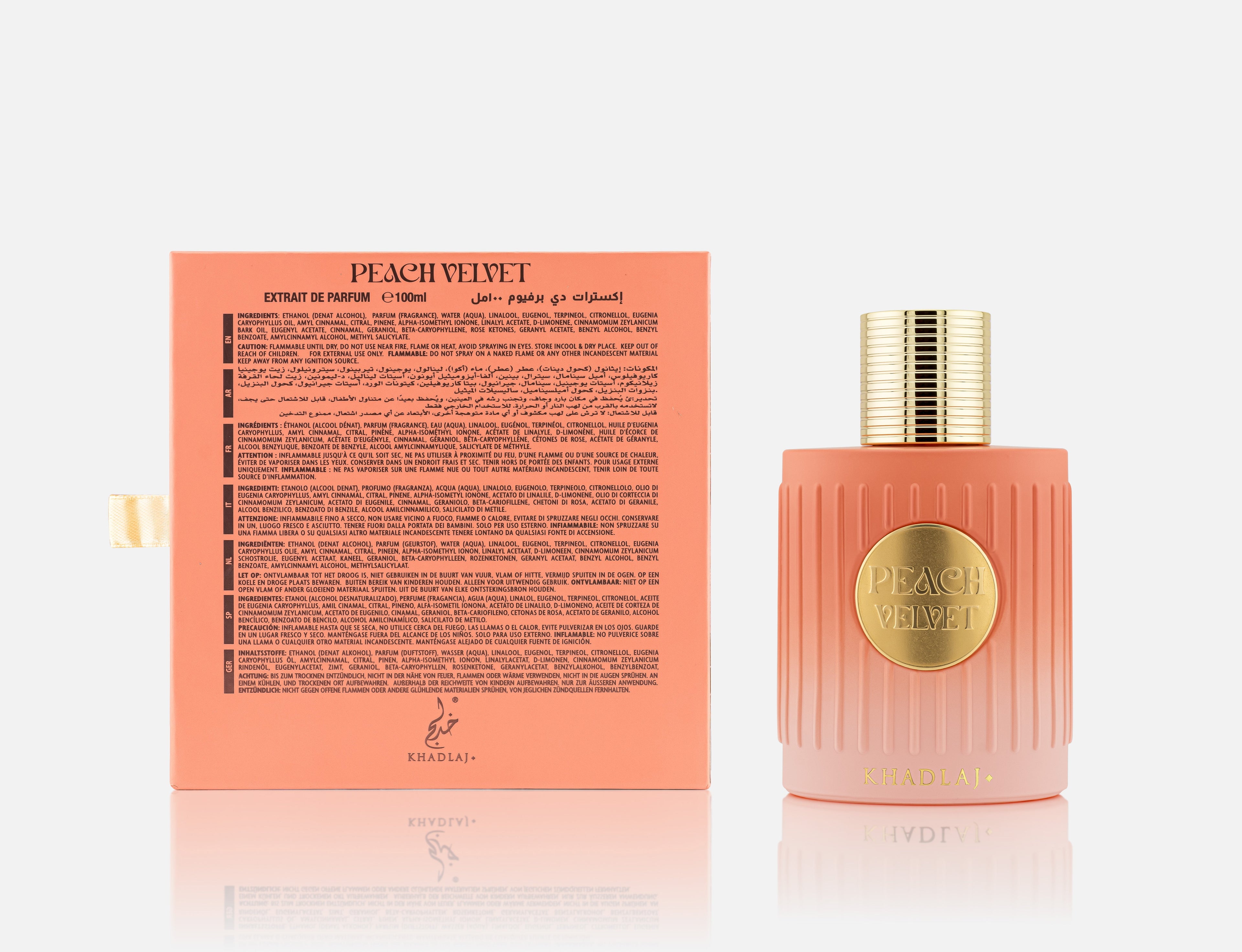 Khadlaj Peach Velvet Extrait De Parfum – 100ML