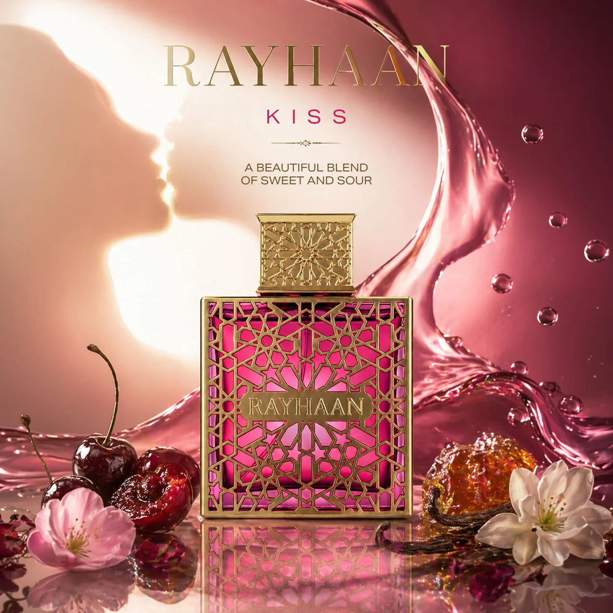 Rayhaan Kiss Eau de Parfum 100ml bottle, alternate view 4