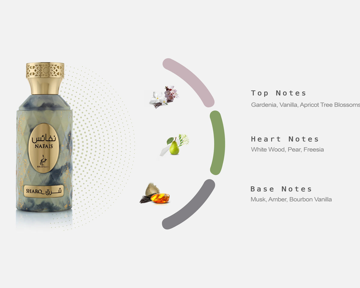 Khadlaj Nafais Sharq Eau de Parfum 100ml bottle, alternate view 2