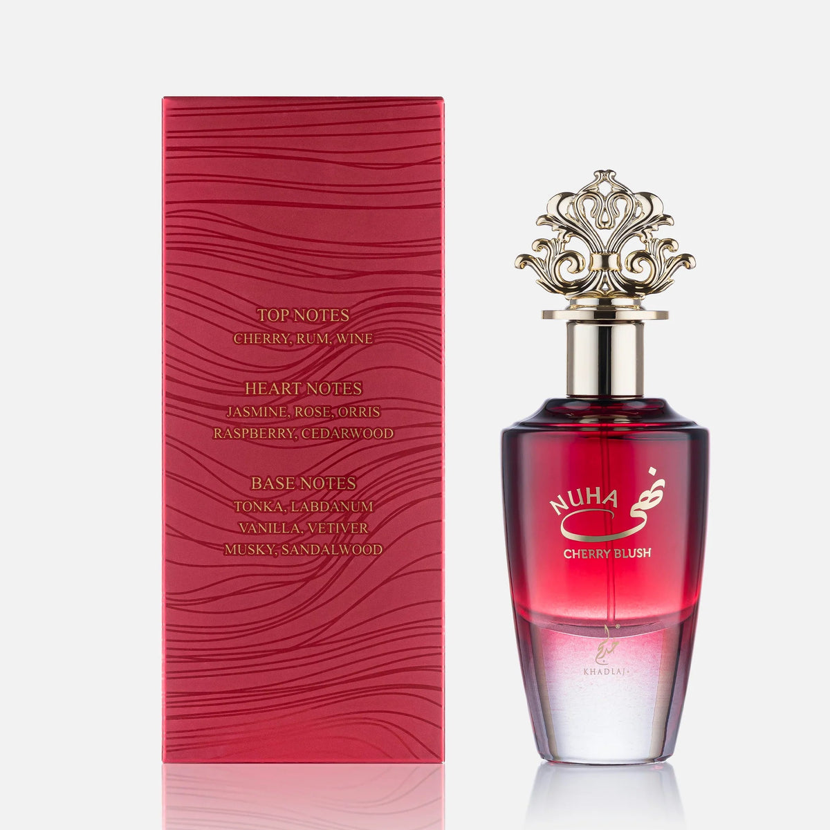 Khadlaj Nuha Cherry Blush Eau de Parfum 85ml bottle, alternate view 2