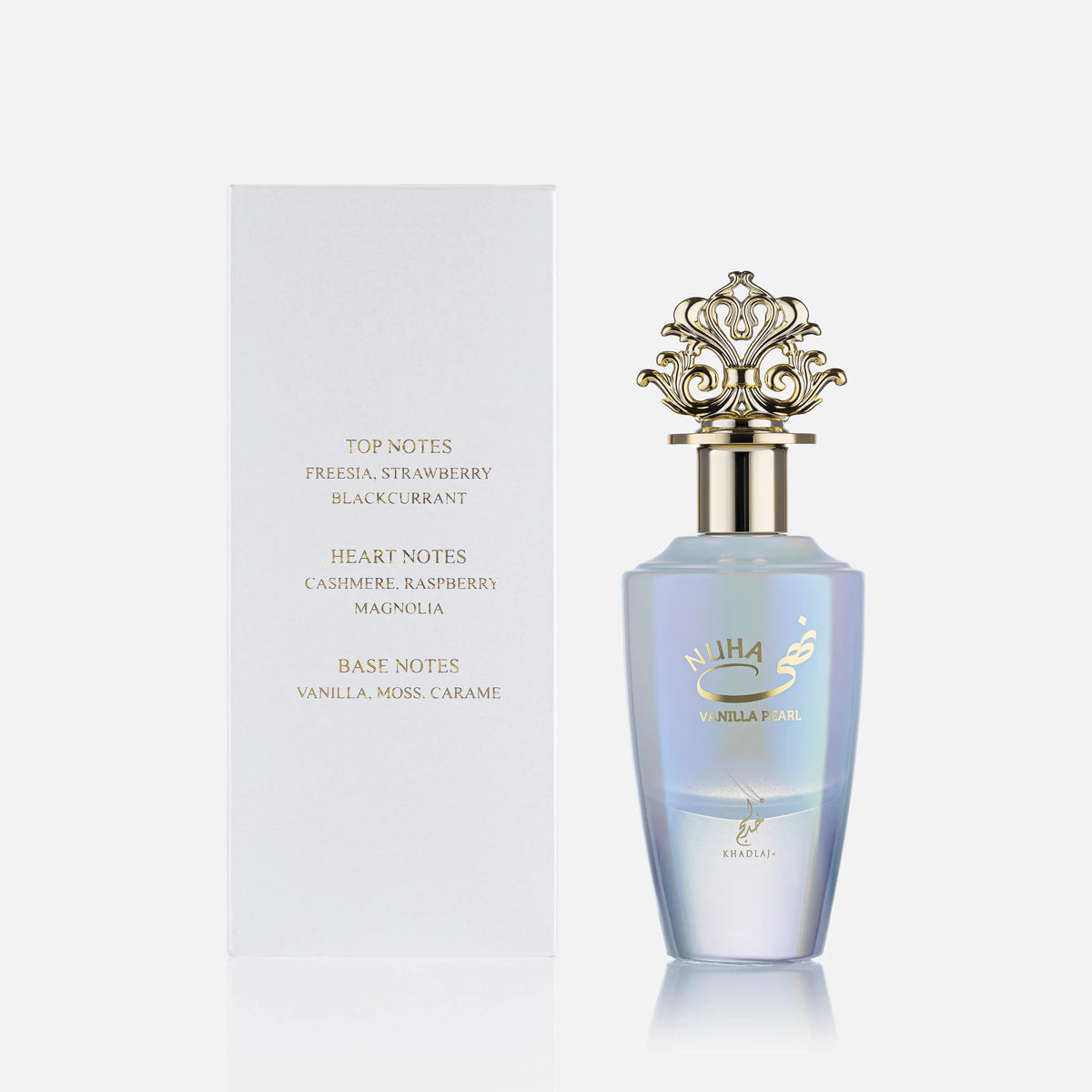 Khadlaj Nuha Vanilla Pearl Eau de Parfum 85ml bottle, alternate view 2
