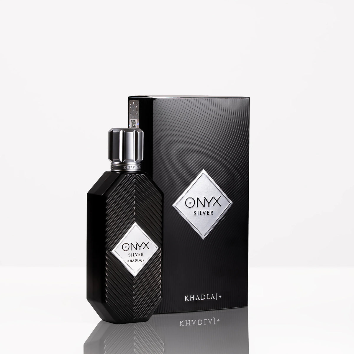 Khadlaj Onyx Silver Eau de Parfum 100ml bottle, alternate view 3