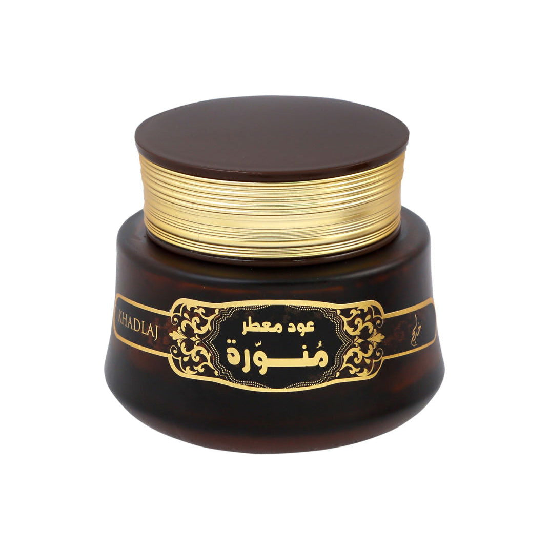 OUD Muattar Munawwara 35gm Bakhoor Khadlaj bottle
