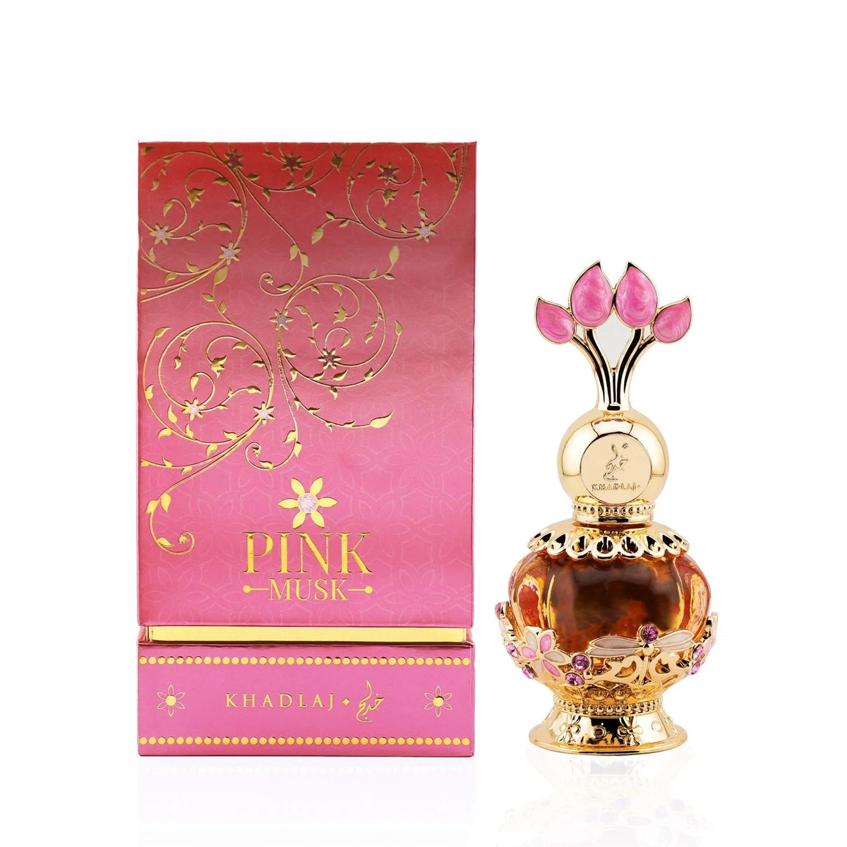 Khadlaj Pink Musk Perfume Oil 20ml bottle