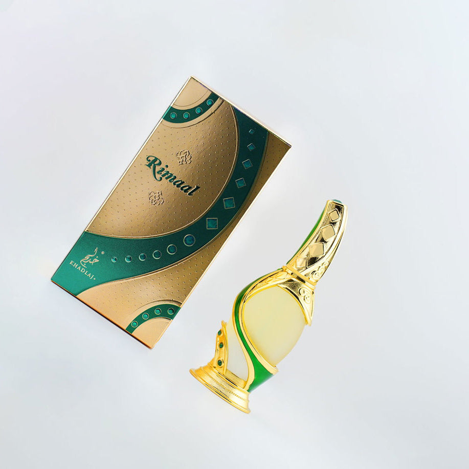 Khadlaj Rimaal Green Perfume Oil 15ml bottle, alternate view 2