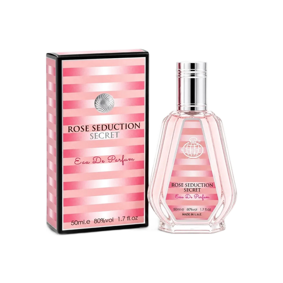 Rose Seduction Secret by Fragrance World Eau de Parfum 50ml bottle, alternate view 1