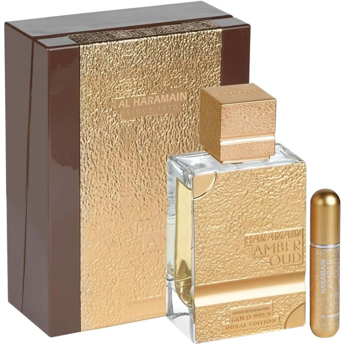 Al Haramain Amber Oud Gold 999.9 Dubai Edition Eau de Parfum 75ml bottle, alternate view 6