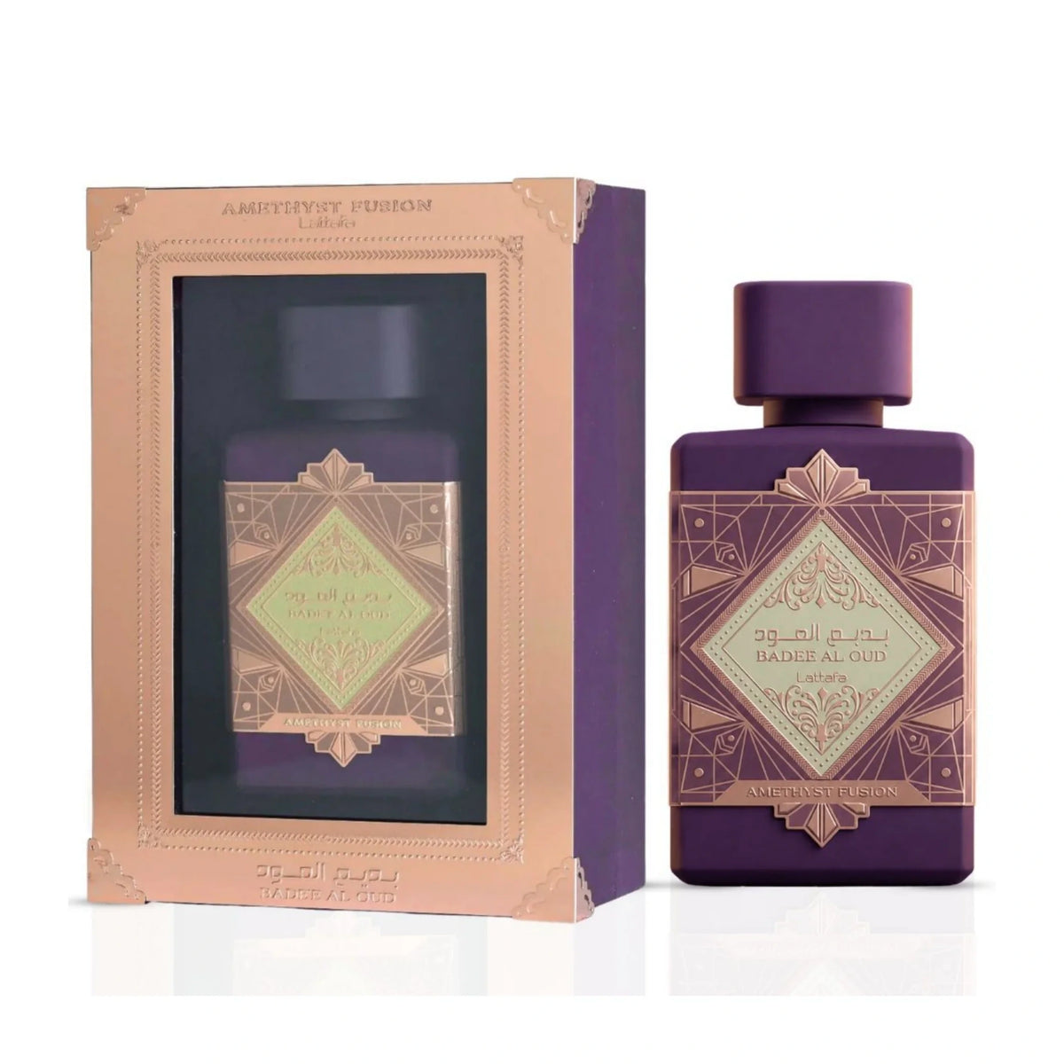 Lattafa Bade'e Al Oud Amethyst Fusion Eau de Parfum 100ml bottle, alternate view 4